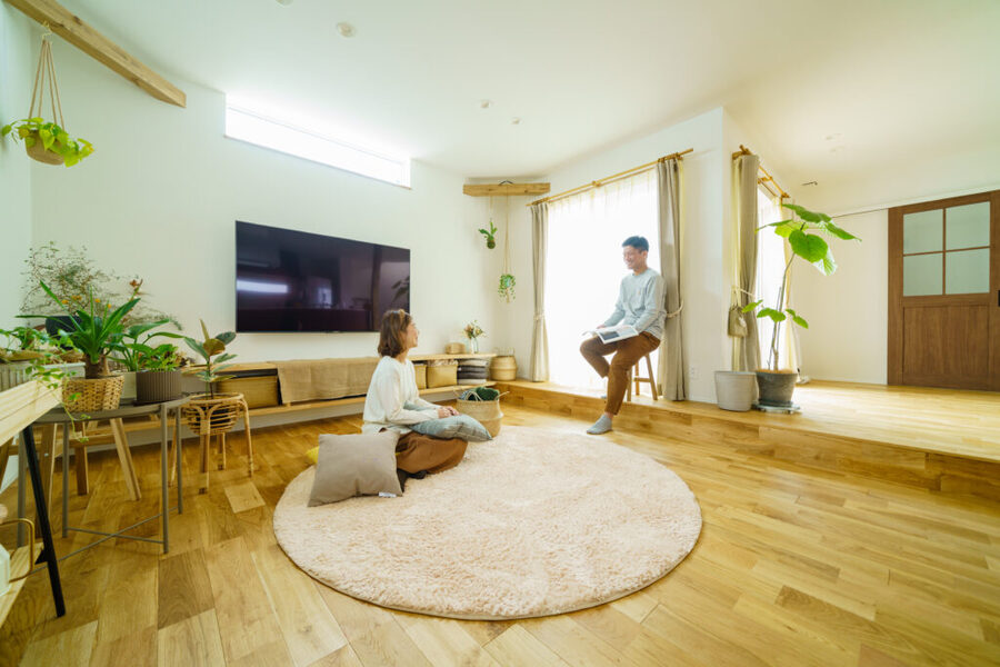 住まいとサロンを配置した家