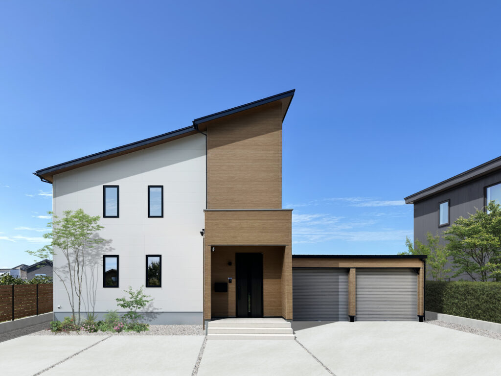 海を見渡す、高台の家